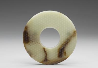 图片[3]-Jade bi disc with rush-mat pattern, Western Han dynasty (206 BCE-8 CE)-China Archive